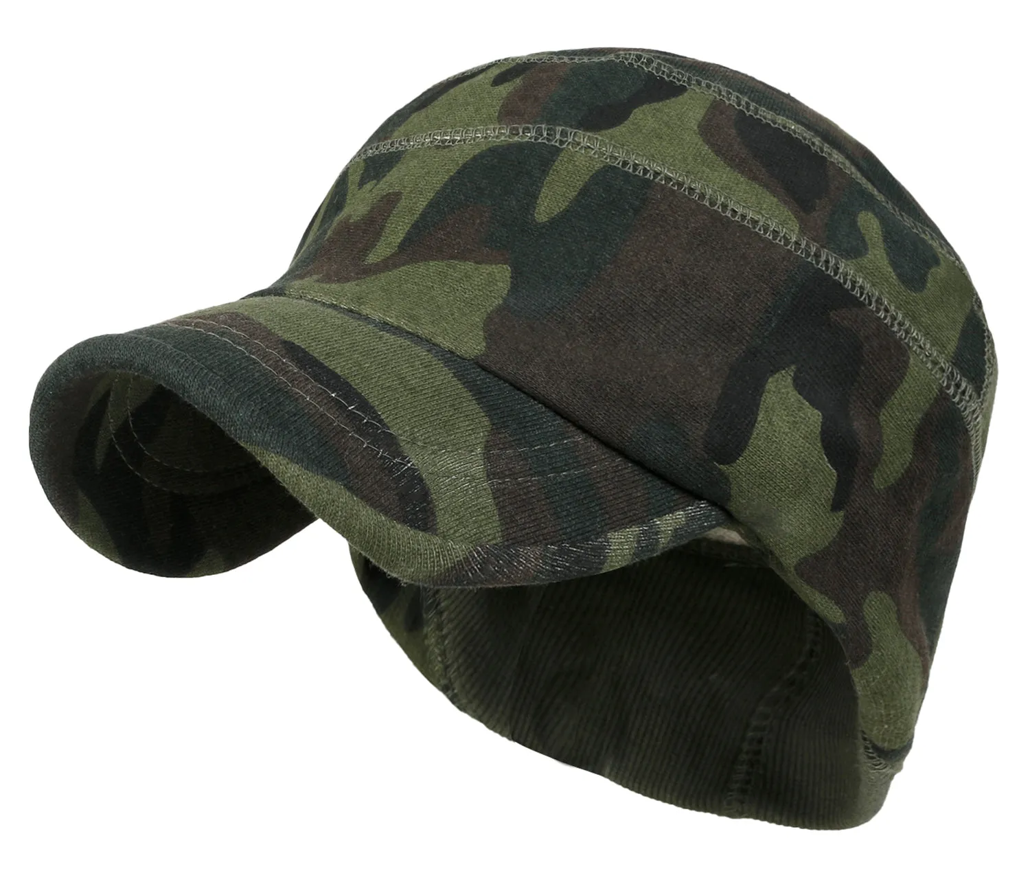 ililily Military Camouflage Pattern Cotton Casual Flex Fit Work Cap Soft Hat