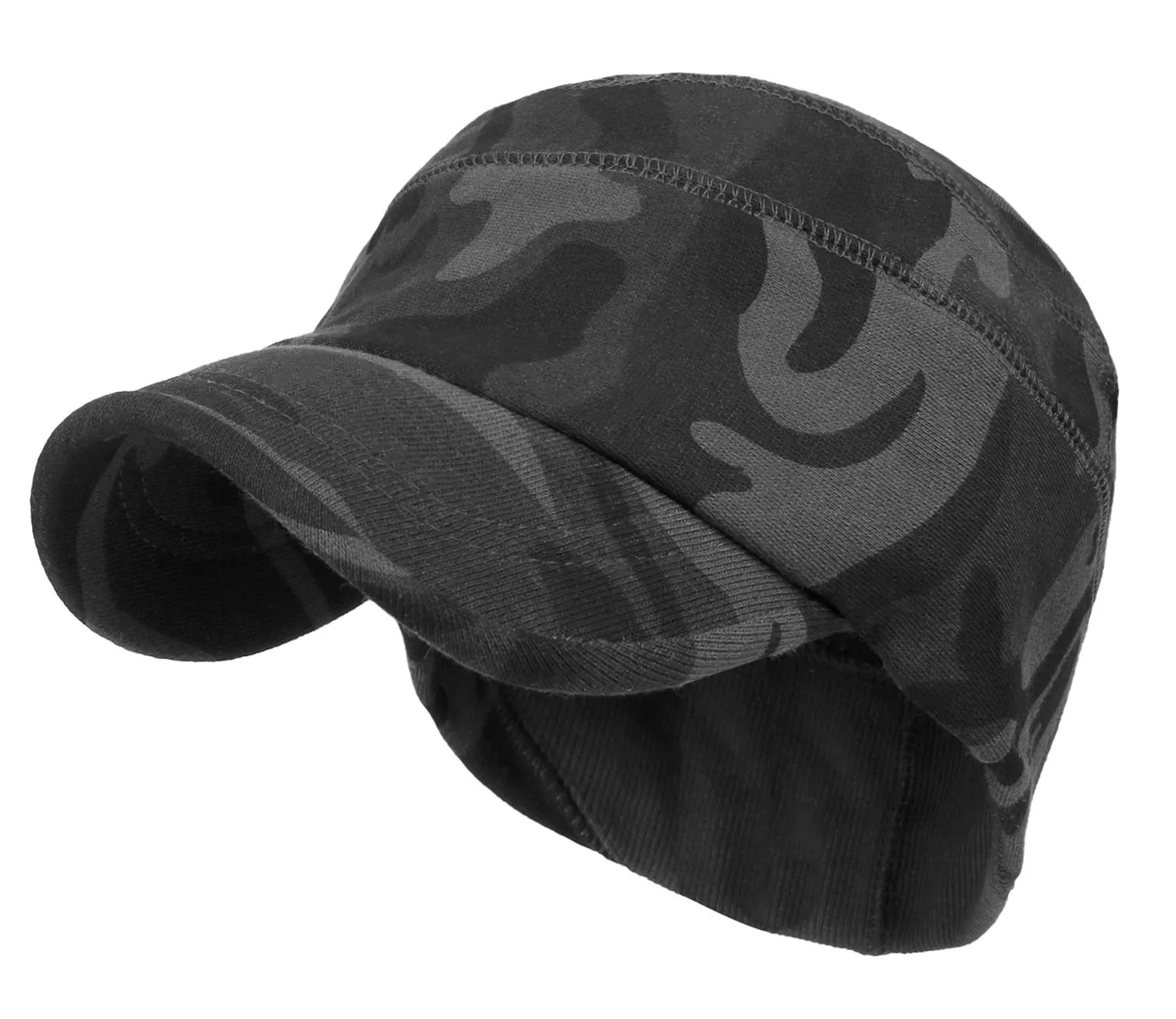 ililily Military Camouflage Pattern Cotton Casual Flex Fit Work Cap Soft Hat