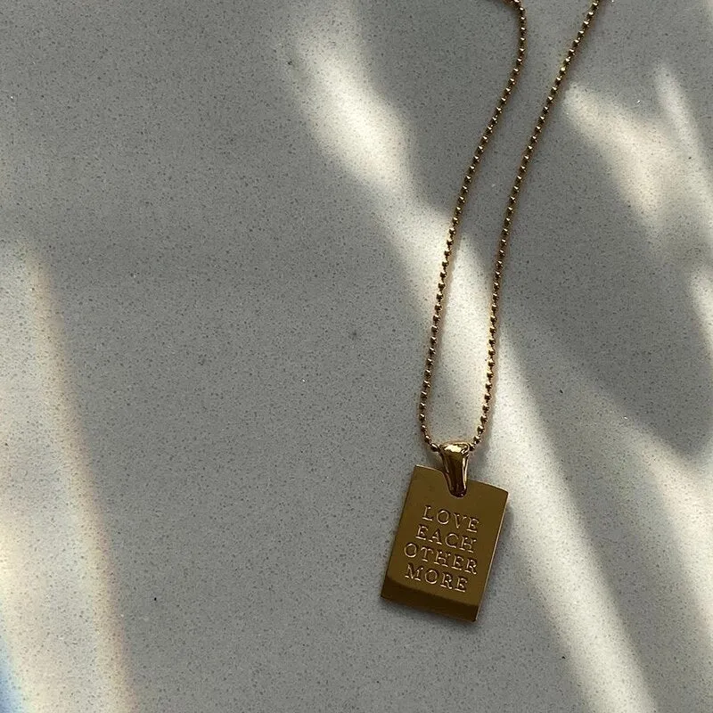 Inspire tag necklaces