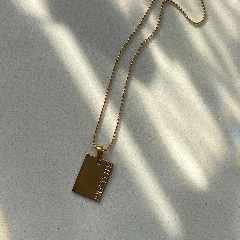 Inspire tag necklaces