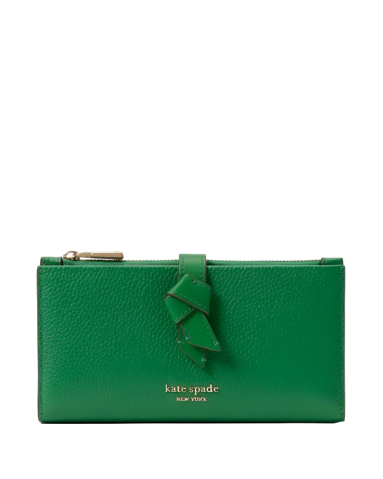 Kate Spade Knott Pebbled Leather Small Compact Wallet