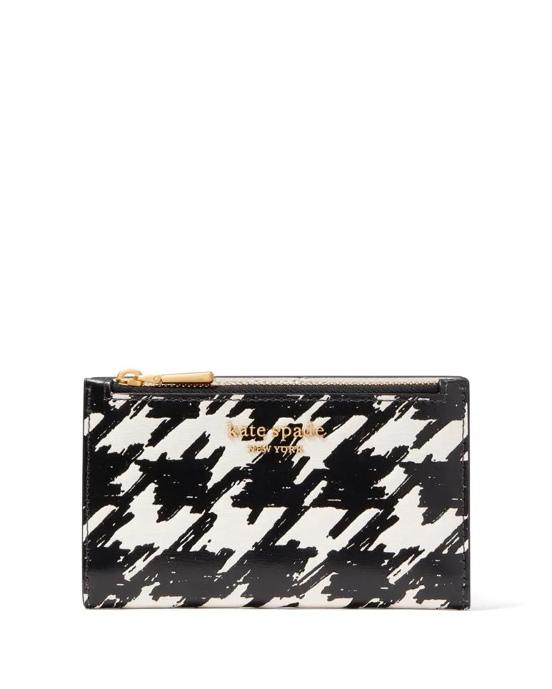 Kate Spade Morgan Houndstooth Slim Bifold Wallet