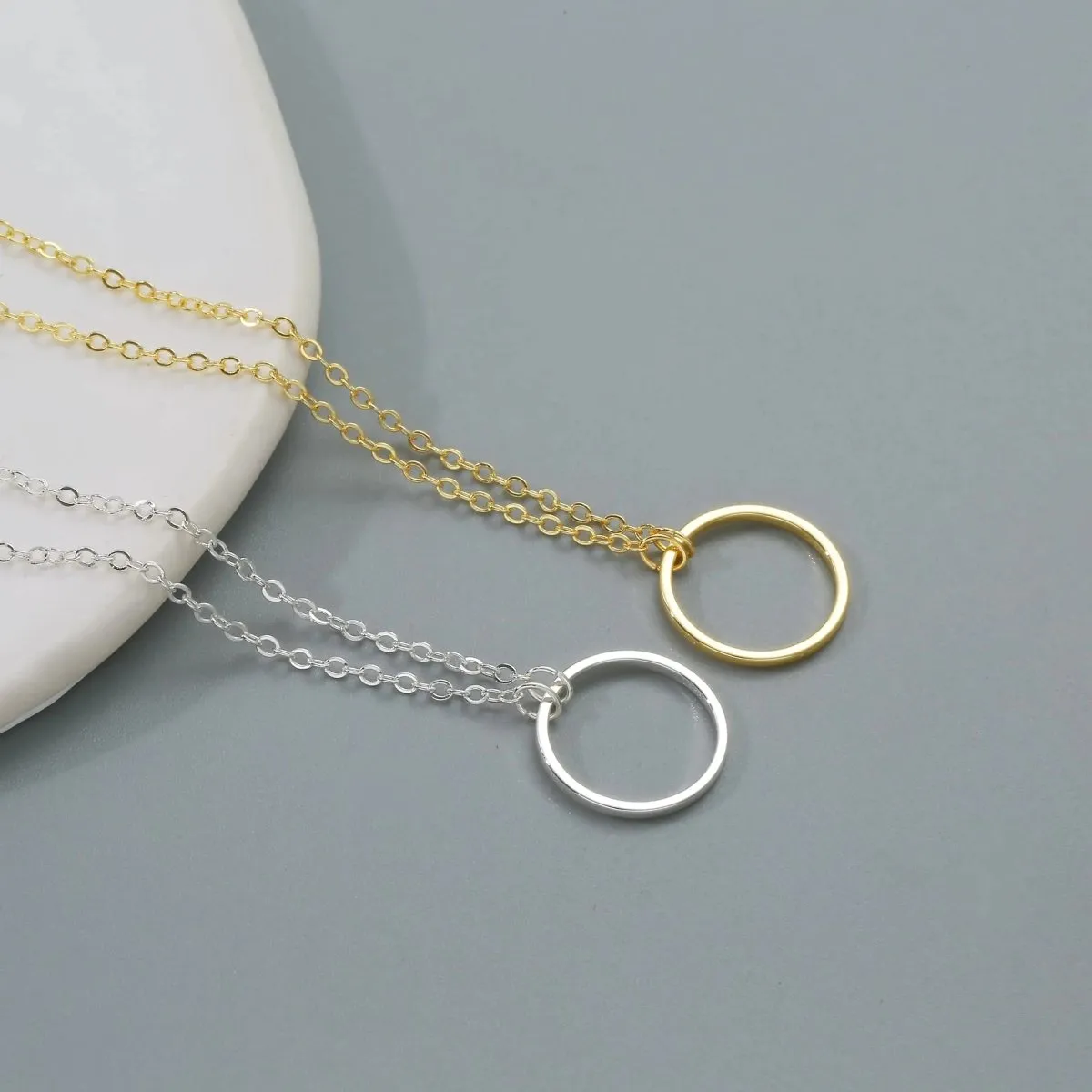 Kyerlyn Gold Circle Necklaces