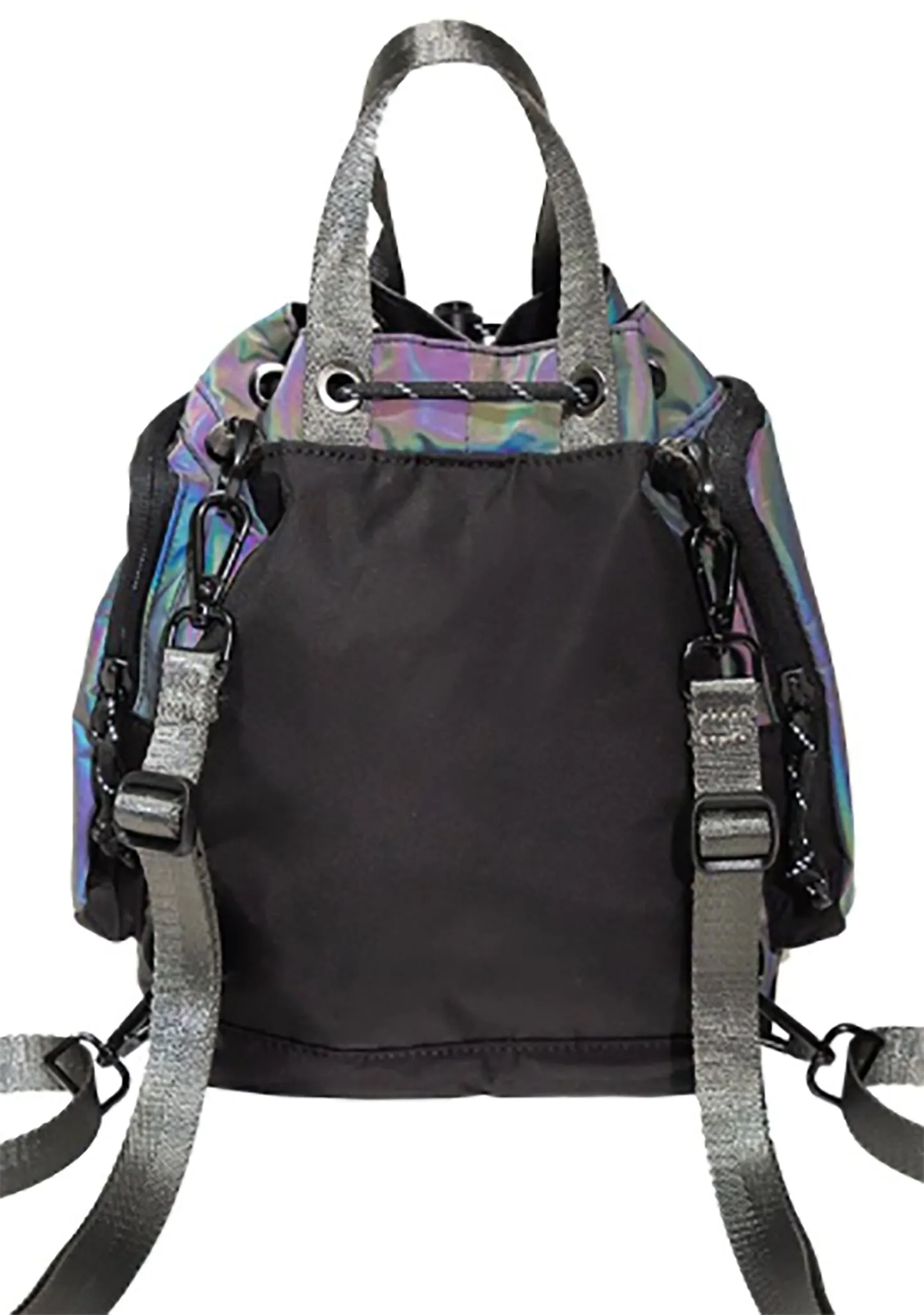 Limelight Series Pyramid Tiny Convertible Mini Backpack in Dark Rainbow