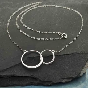 •LINKED RINGS• sterling silver necklace