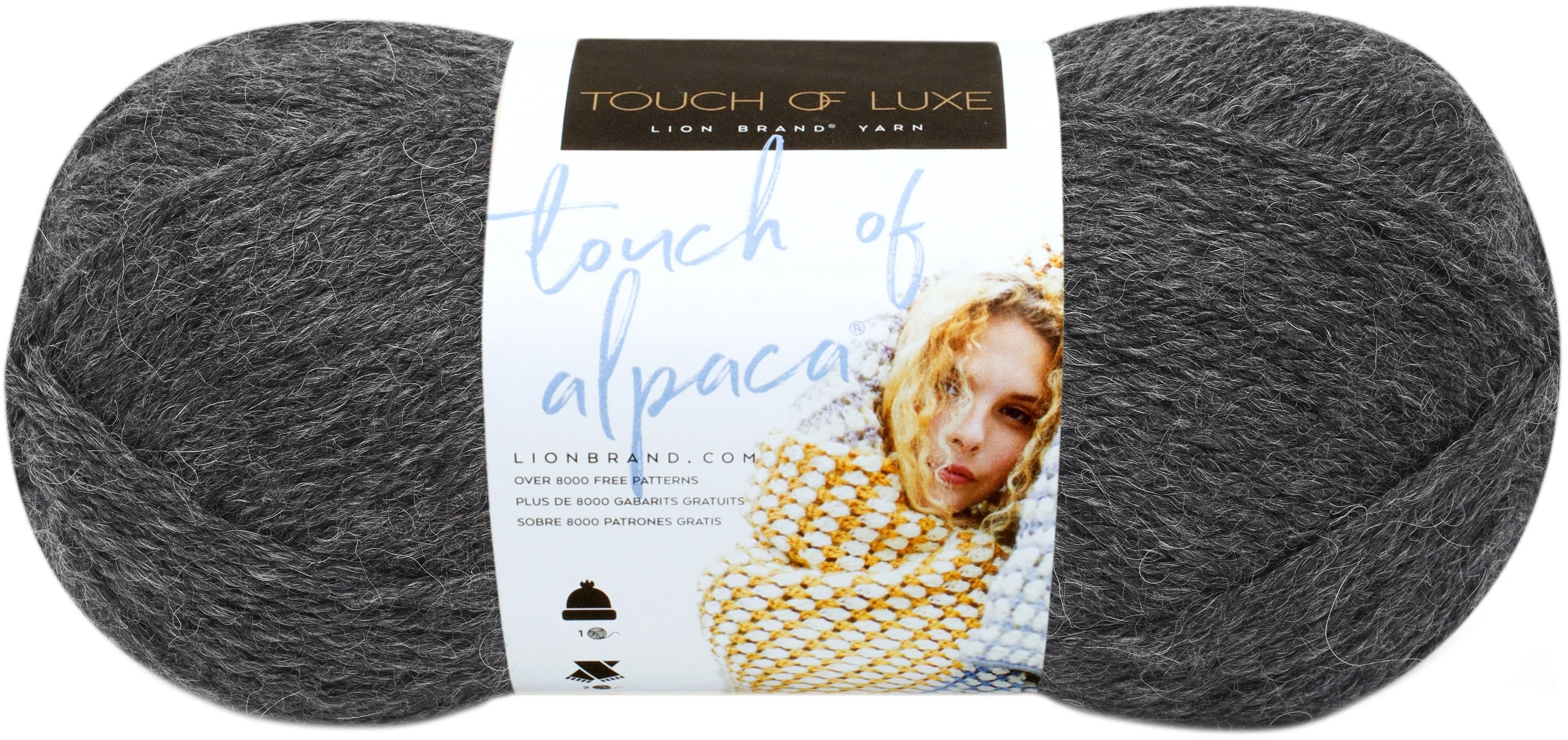 Lion Brand Touch Of Alpaca Yarn - Charcoal