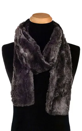 Men's Classic Scarf - Luxury Faux Fur in Espresso Bean