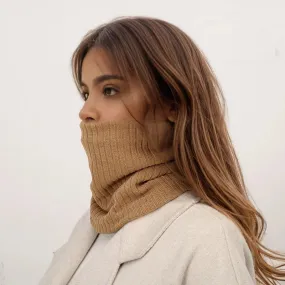 New Cashmere Knit Ring Solid Color Wool Comfort Neck Warmer Female Scarf