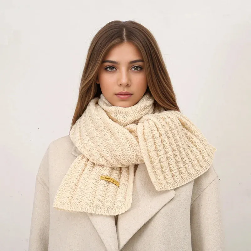 New Design Thick Knitted Fashion Winter Warm Cashmere Lady Korean Style Scarf