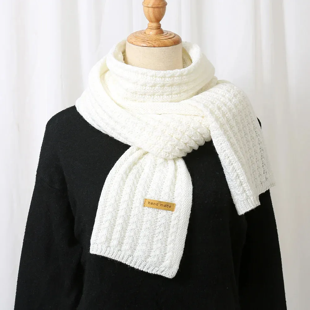 New Design Thick Knitted Fashion Winter Warm Cashmere Lady Korean Style Scarf