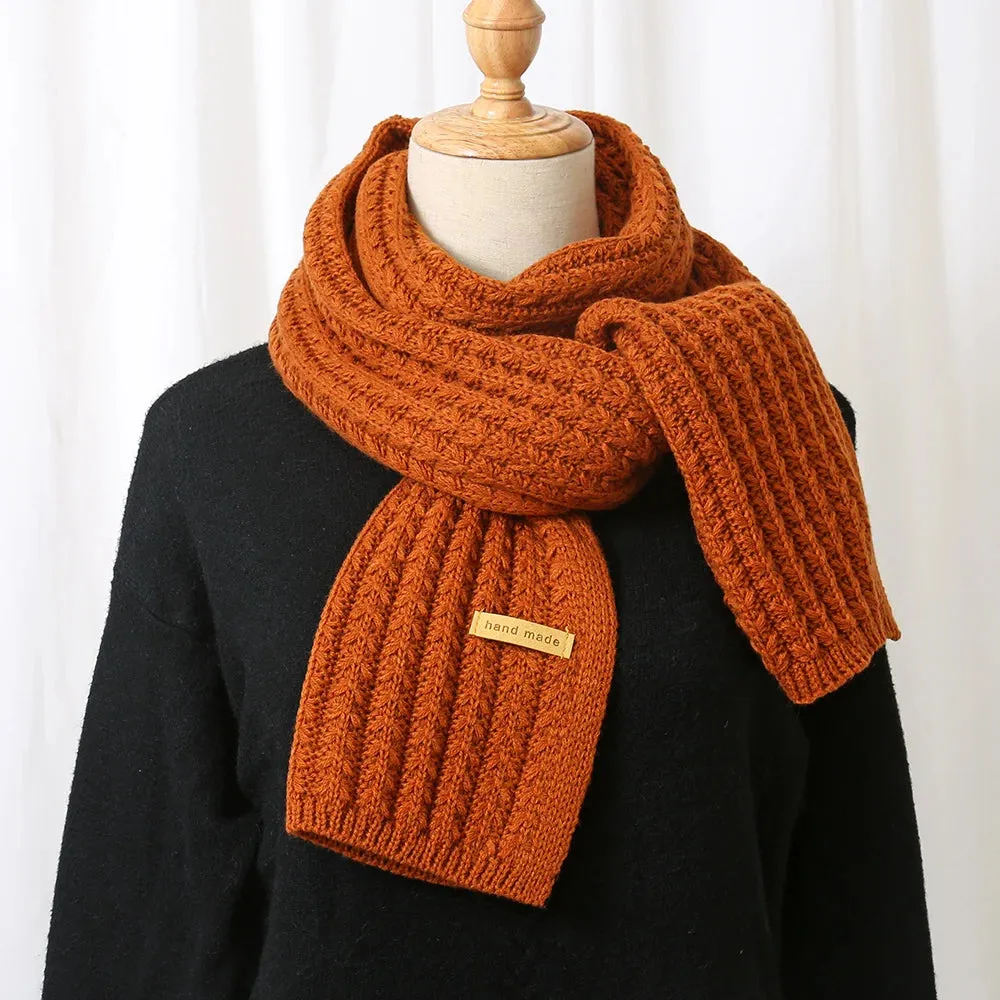 New Design Thick Knitted Fashion Winter Warm Cashmere Lady Korean Style Scarf