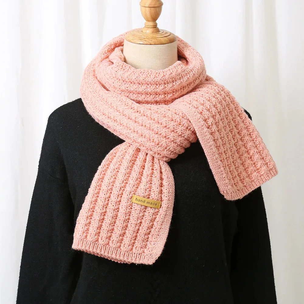 New Design Thick Knitted Fashion Winter Warm Cashmere Lady Korean Style Scarf