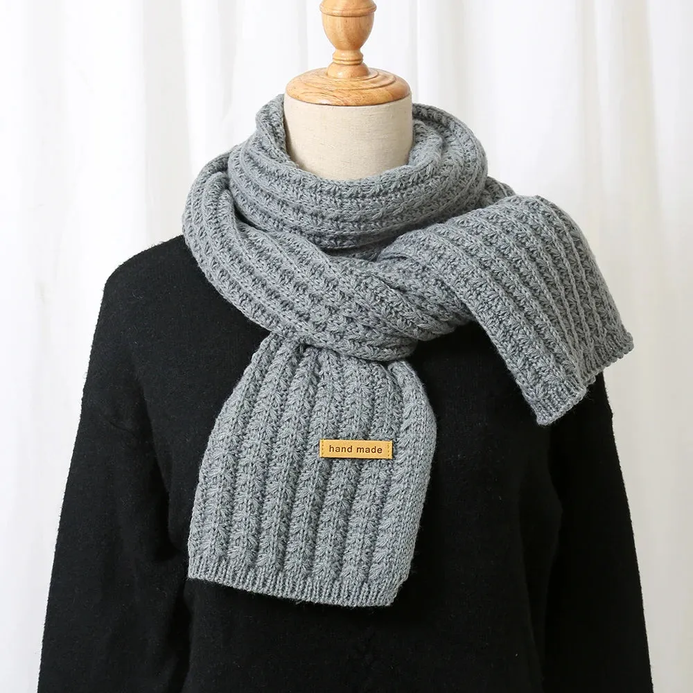 New Design Thick Knitted Fashion Winter Warm Cashmere Lady Korean Style Scarf