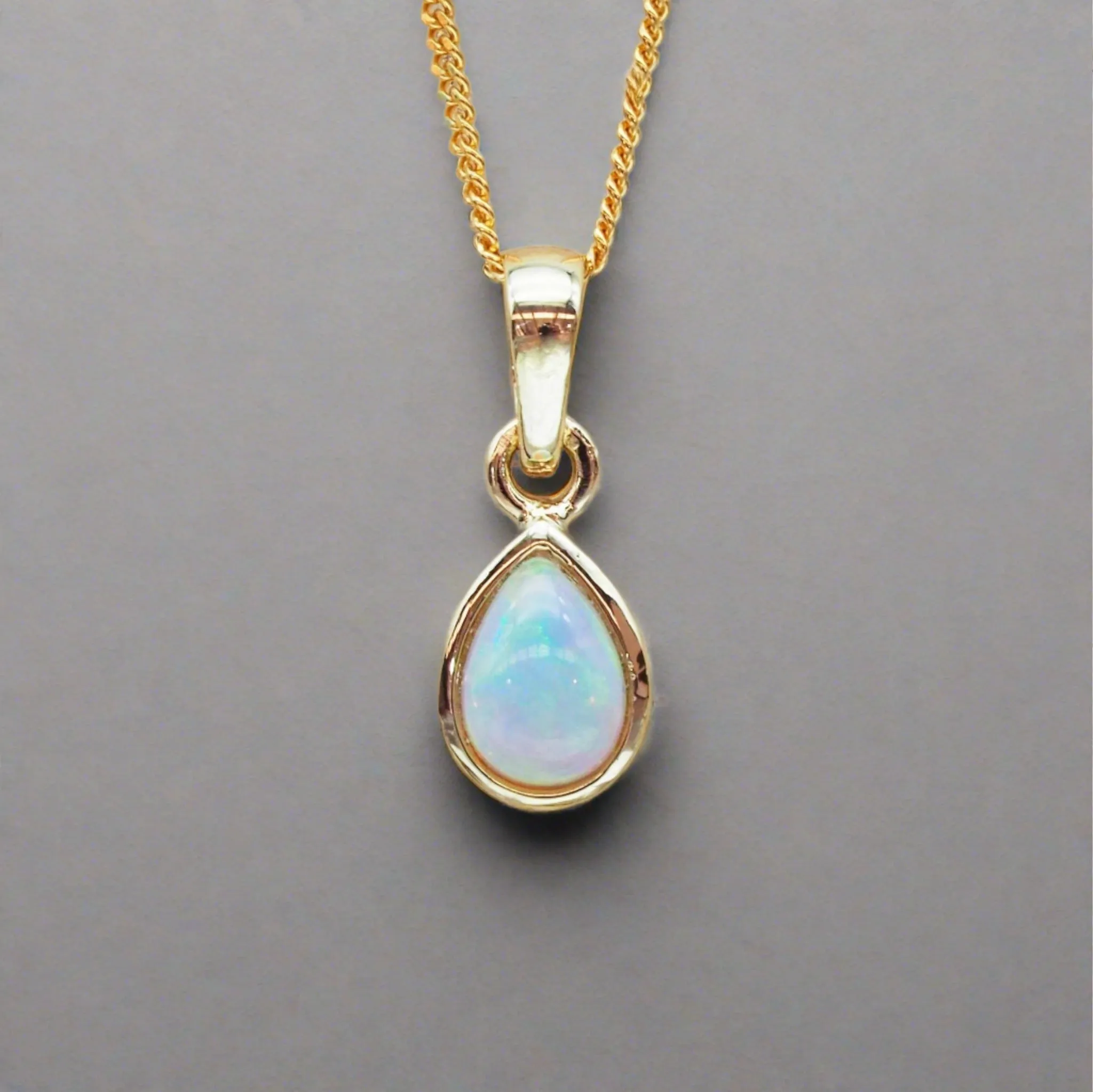 October Birthstone Necklace - Opal