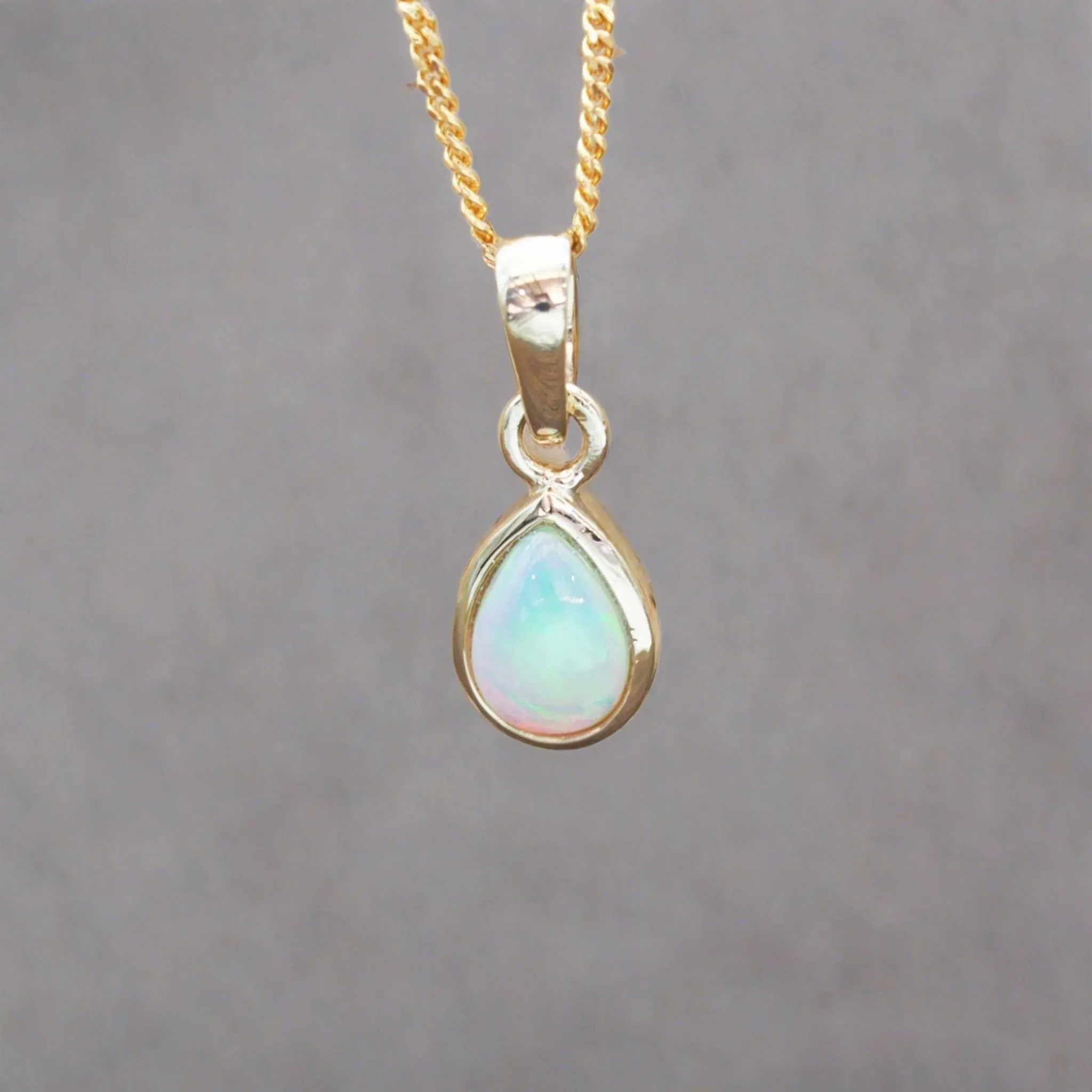 October Birthstone Necklace - Opal