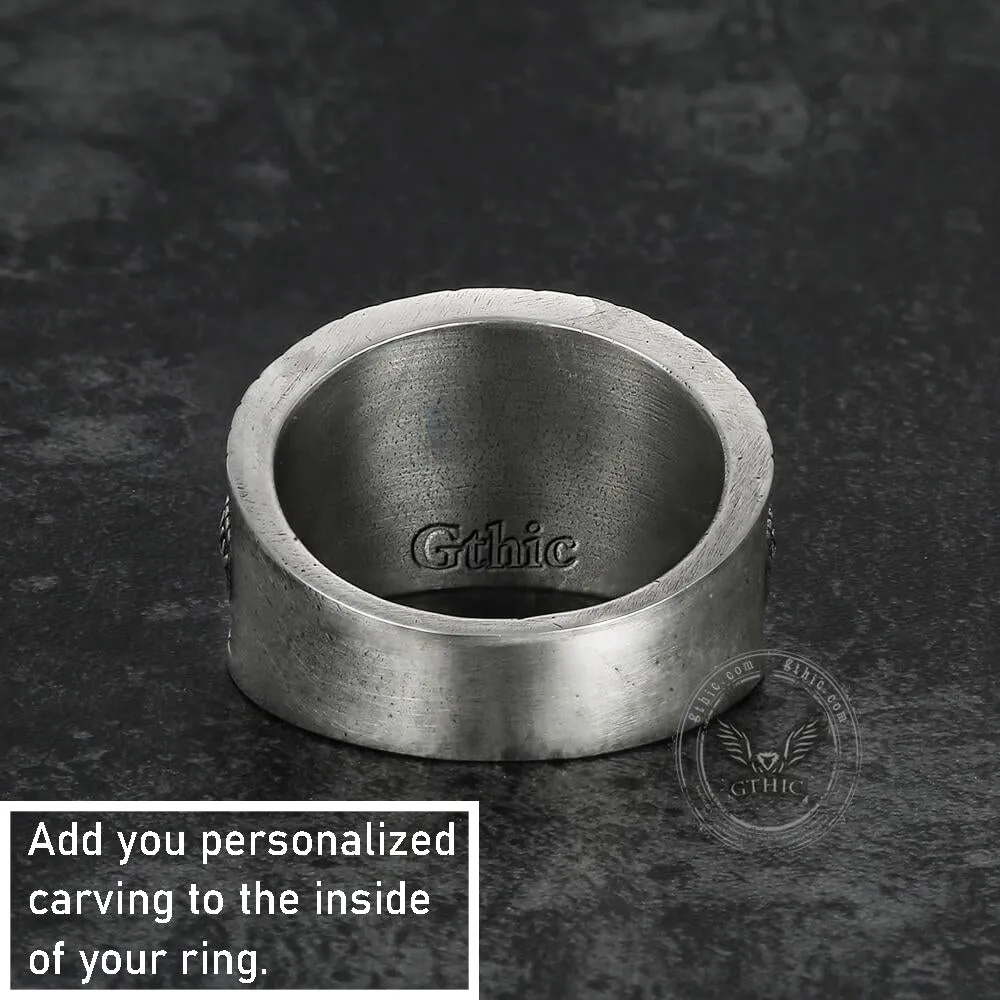 Odin Ravens Huginn and Munin Sterling Silver Viking Ring