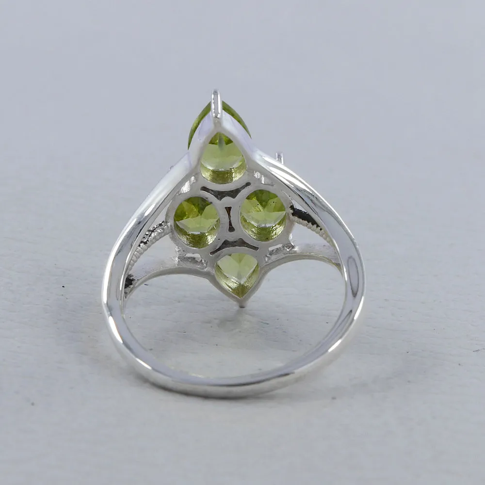 Peridot Silver Rings