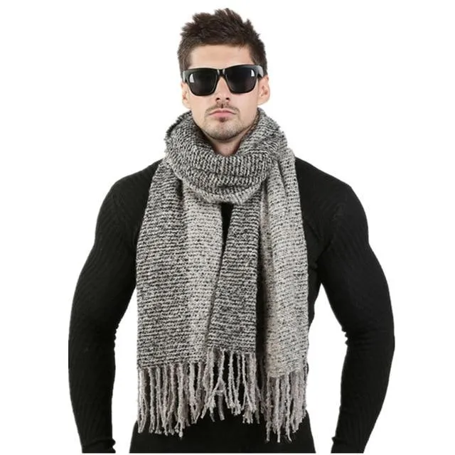 Premium Winter Knitted Wool Scarf - 6 Colors