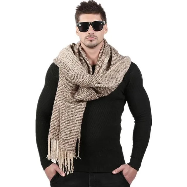 Premium Winter Knitted Wool Scarf - 6 Colors