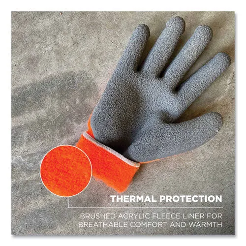 Proflex 7401-case Coated Lightweight Winter Gloves, Orange, Medium, 144 Pairs/carton, Ships In 1-3 Business Days