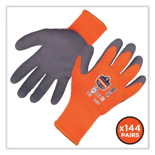 Proflex 7401-case Coated Lightweight Winter Gloves, Orange, Medium, 144 Pairs/carton, Ships In 1-3 Business Days