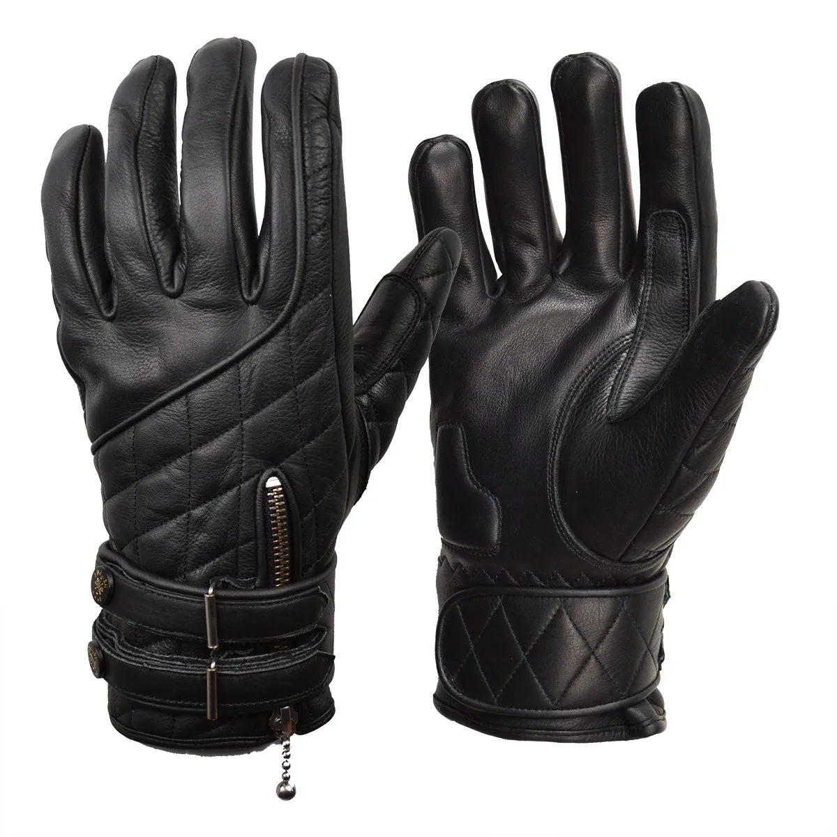 Quilted Cafe Racer Gloves