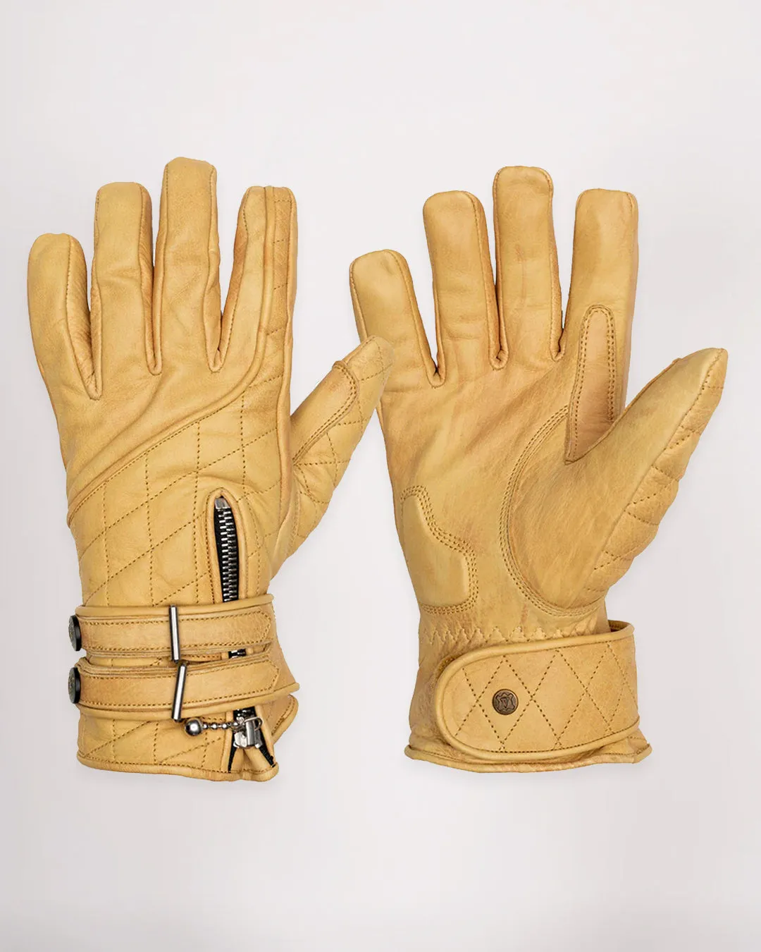 Quilted Cafe Racer Gloves