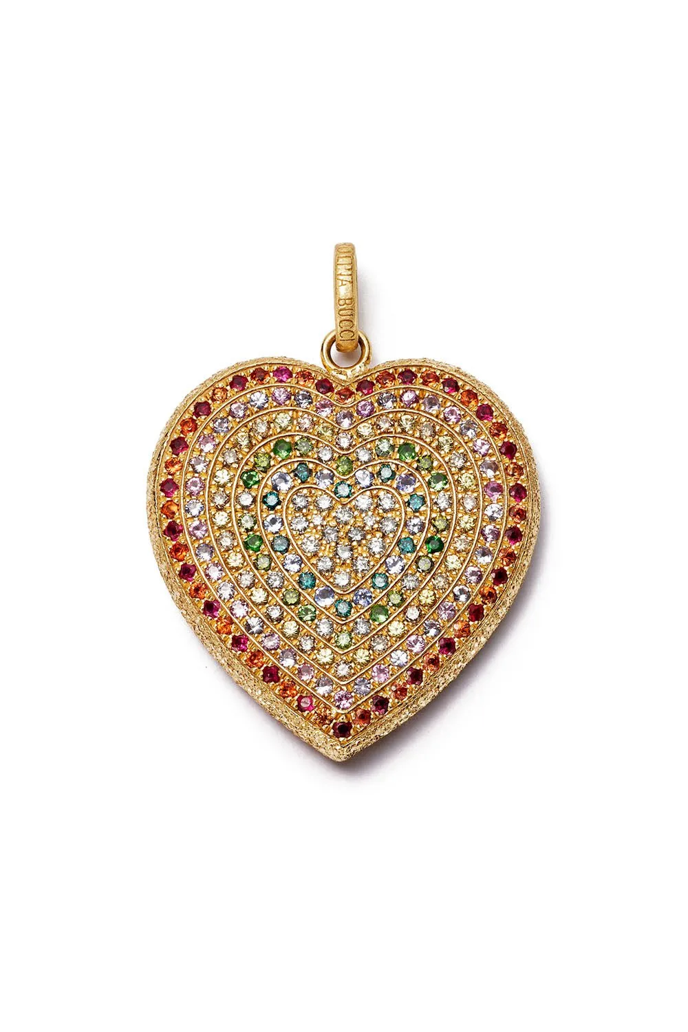 Rainbow Pavé Cuore Pendant