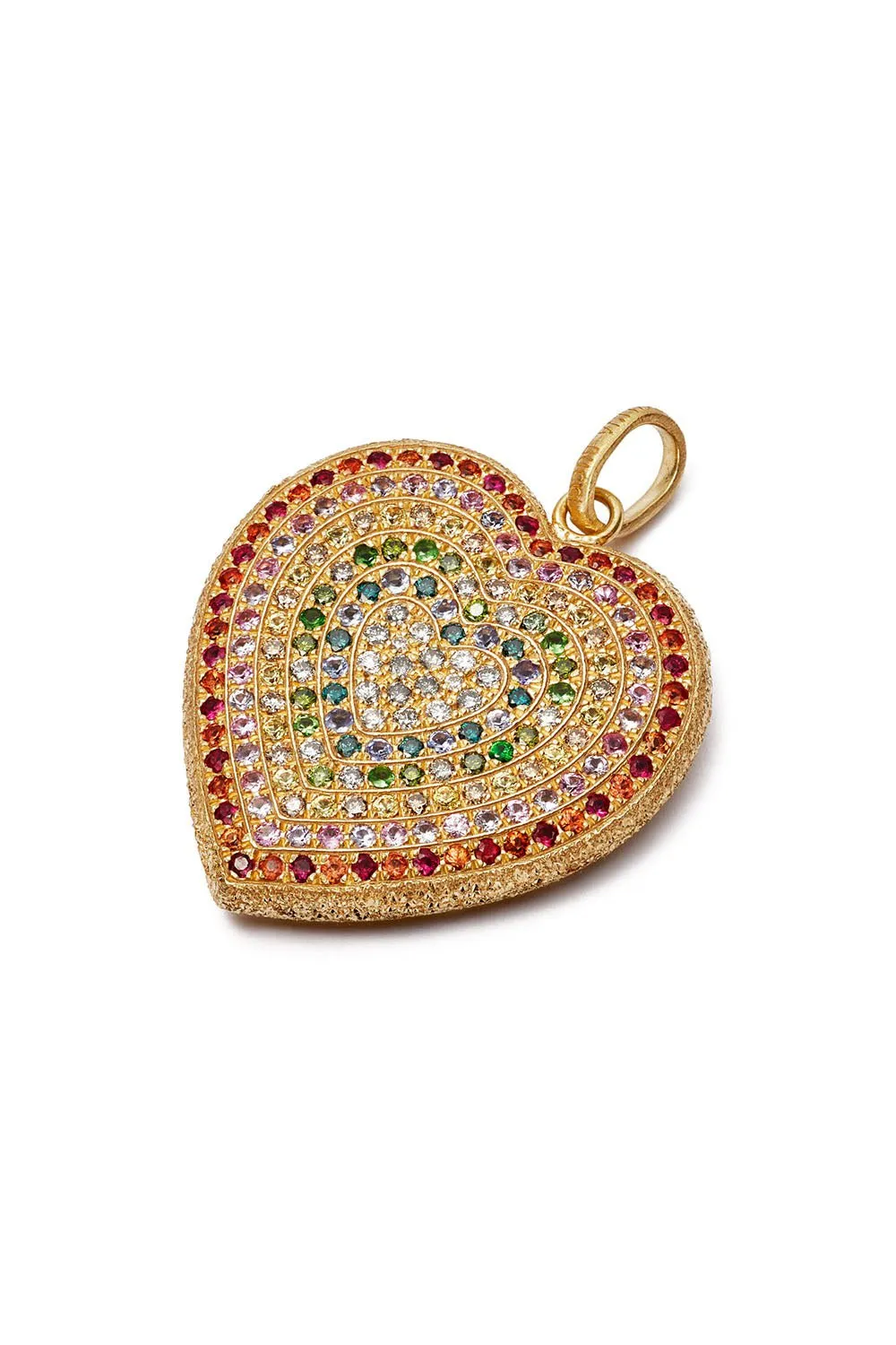 Rainbow Pavé Cuore Pendant