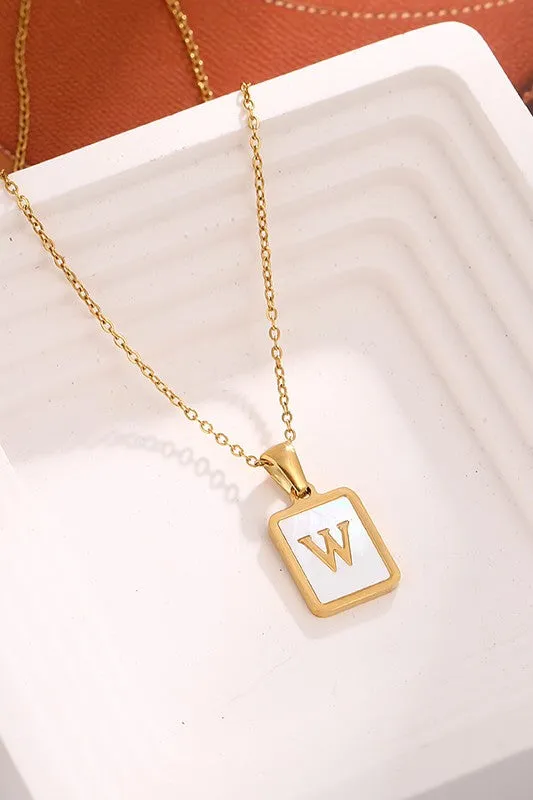 Shell & Gold Initial Necklaces