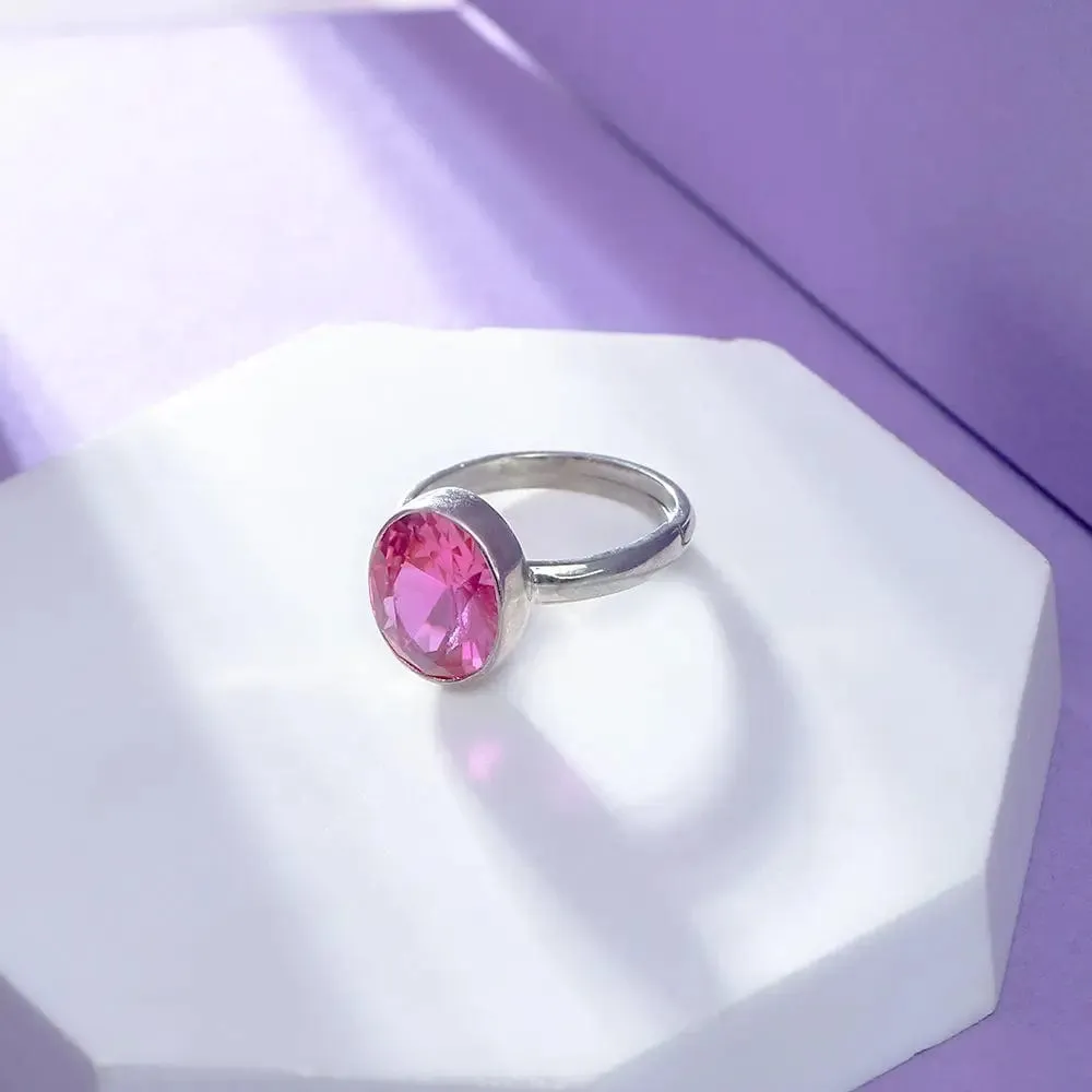 SILVER 92.5 Pink RING