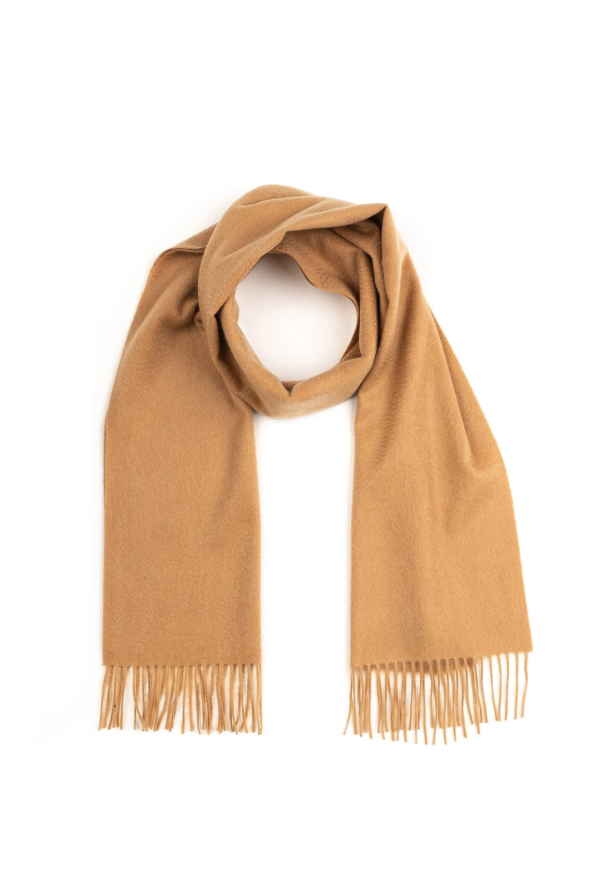 Solid Cashmere Wide Scarf - Warm Camel