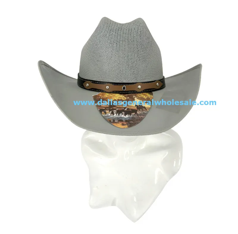 Solid Color Fashion Harden Cowboy Hats Wholesale