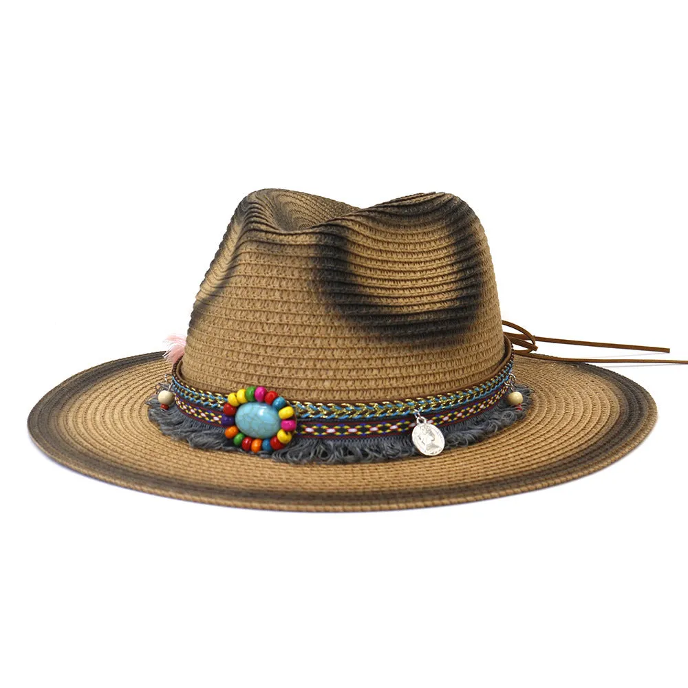 Straw Cowboy Hats Spring and Summer Men and Women Outdoor Travel Travel Sun Protection