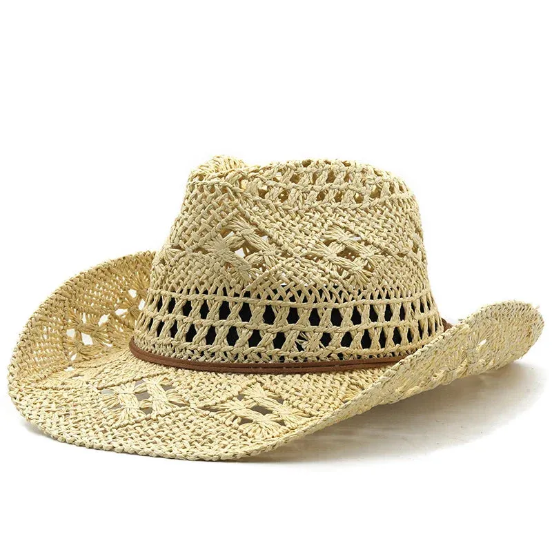 Summer Hand-woven Western Cowboy Straw Hats