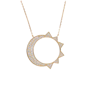 Sun and moon necklace