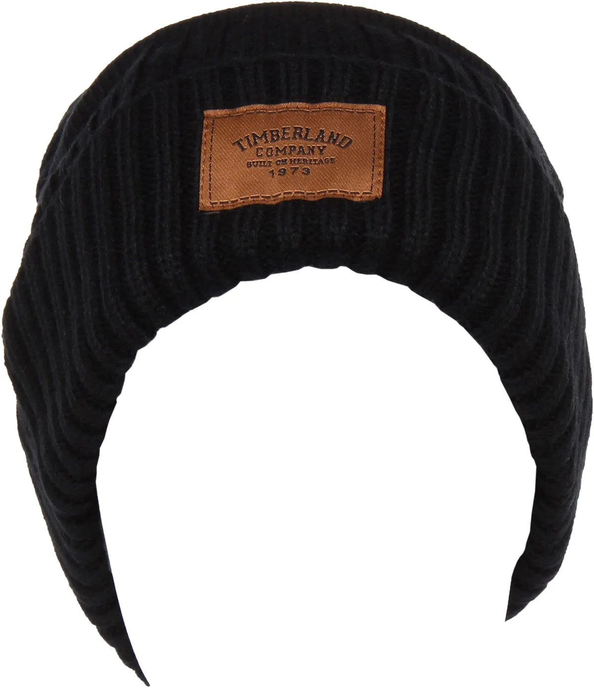 Timberland Ribbed In Black Beanie Hat