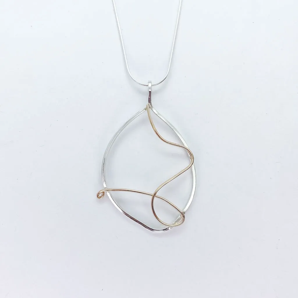 Two-toned Scribble Necklaces