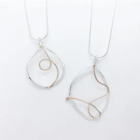 Two-toned Scribble Necklaces