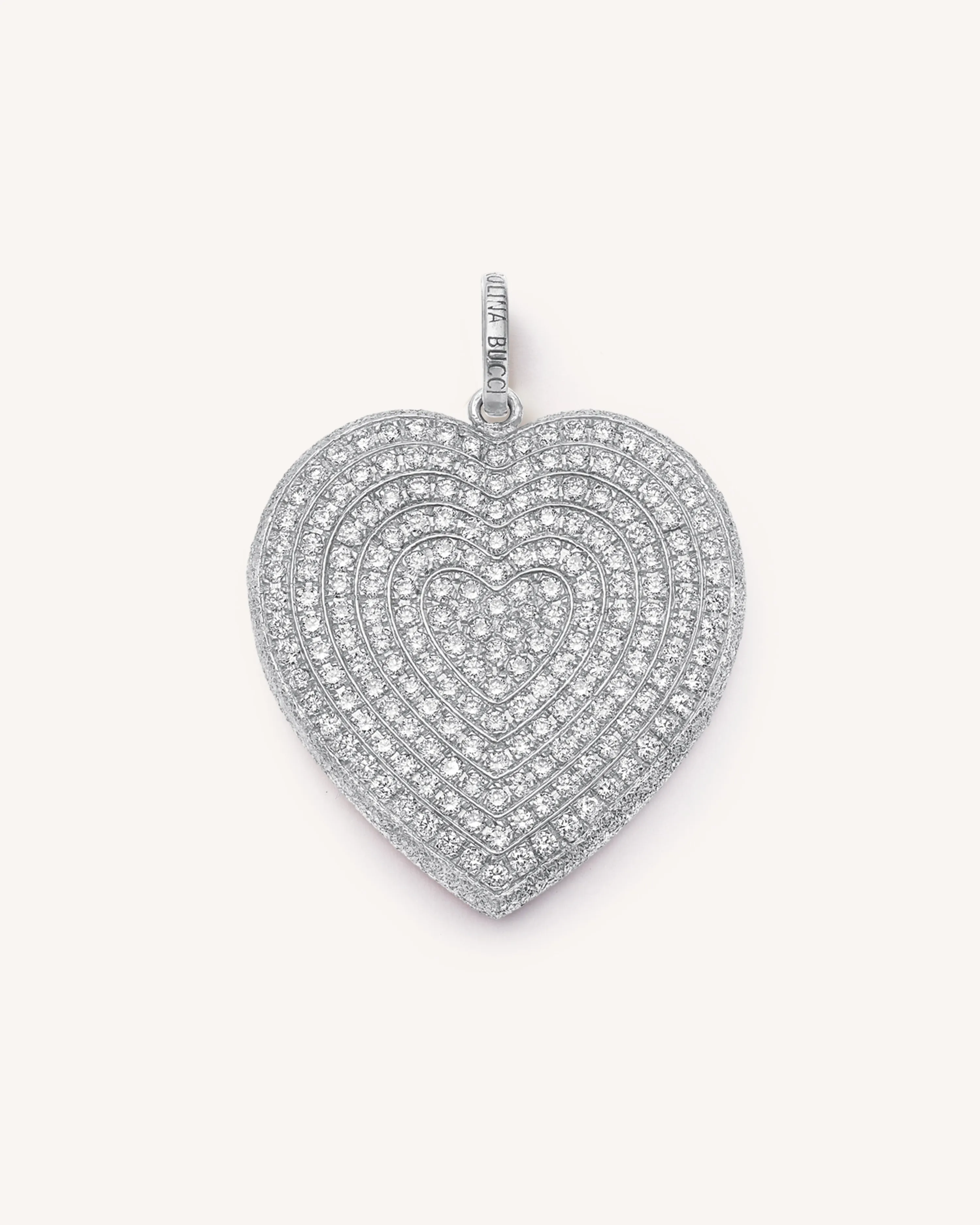 White Diamond Pavé Cuore Pendant