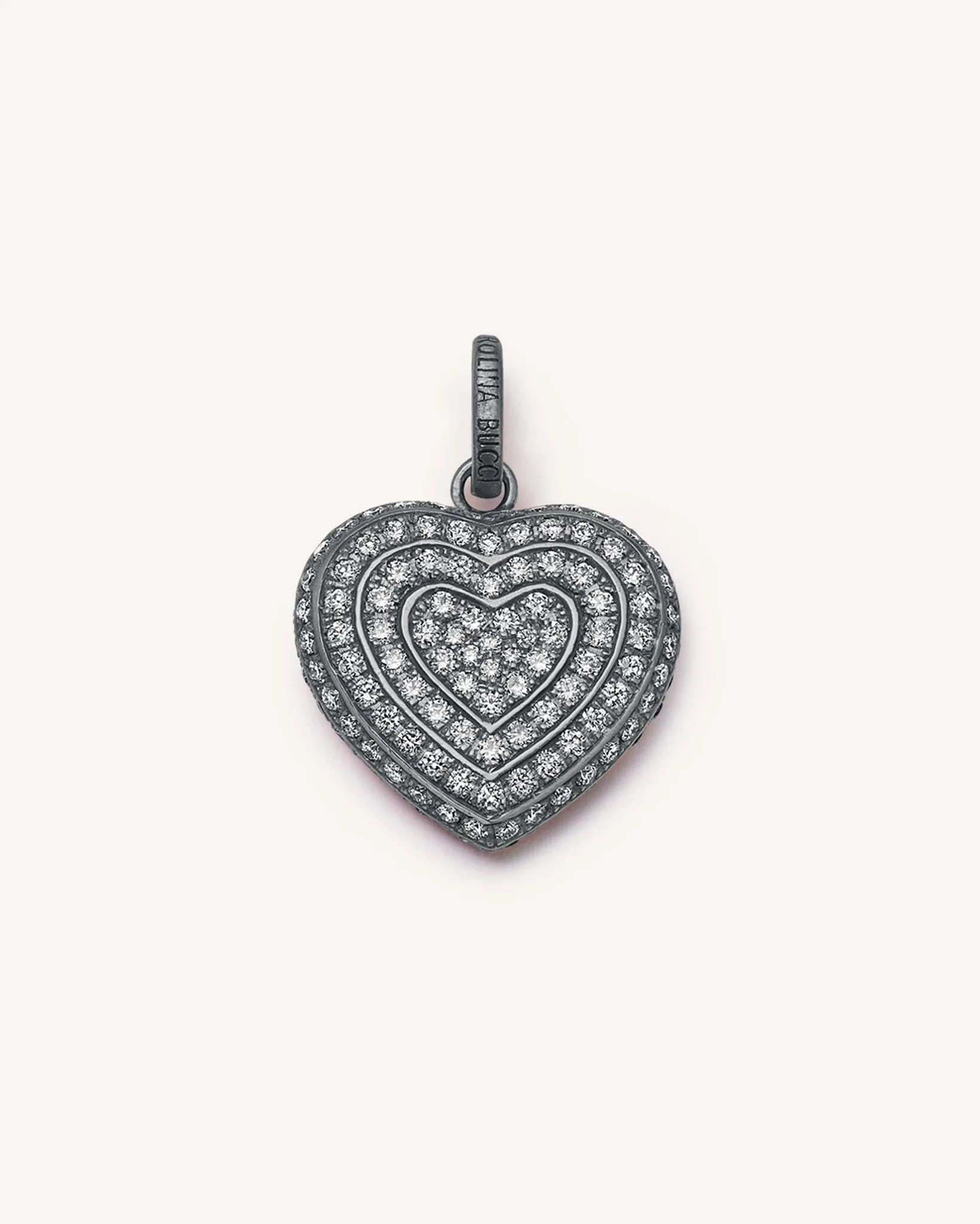 White Diamond Pavé Small Cuore Pendant